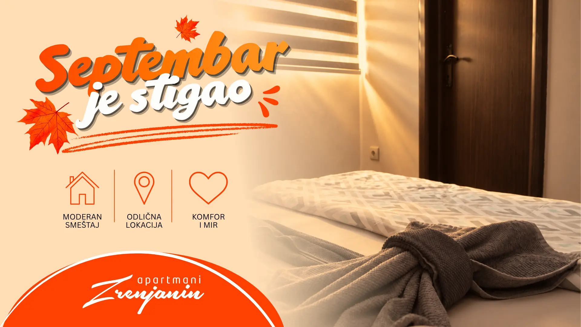 Septembar u Zrenjaninu – udoban smeštaj u Apartmanima Zrenjanin